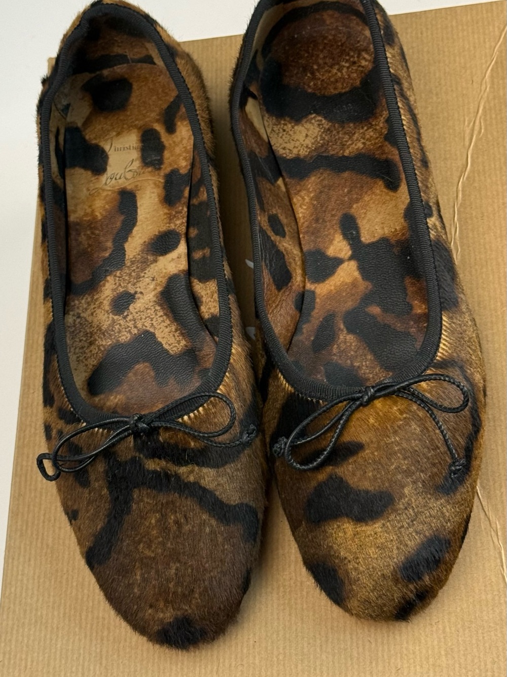 Christian Louboutin Sweetie Jane Leopard Calf Hair Flats EU 37 - Picture 2 of 4